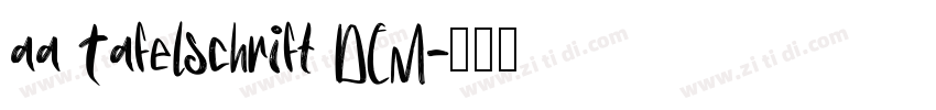 aa Tafelschrift DEM字体转换